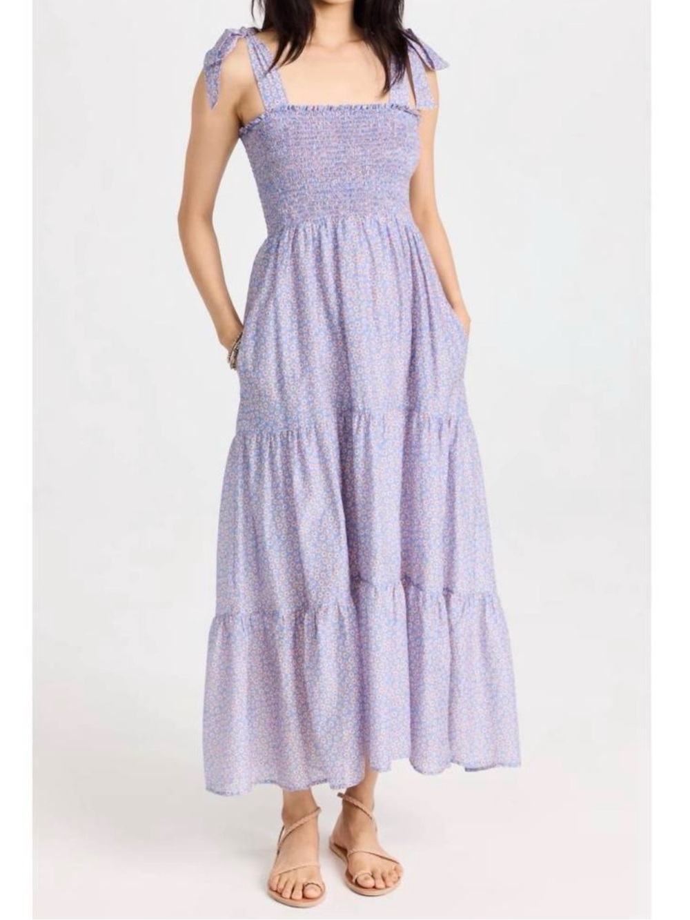 XIRENA lorraine dress in blu flora Small